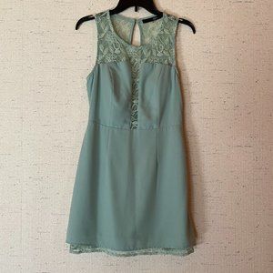 Mint green lace cocktail dress